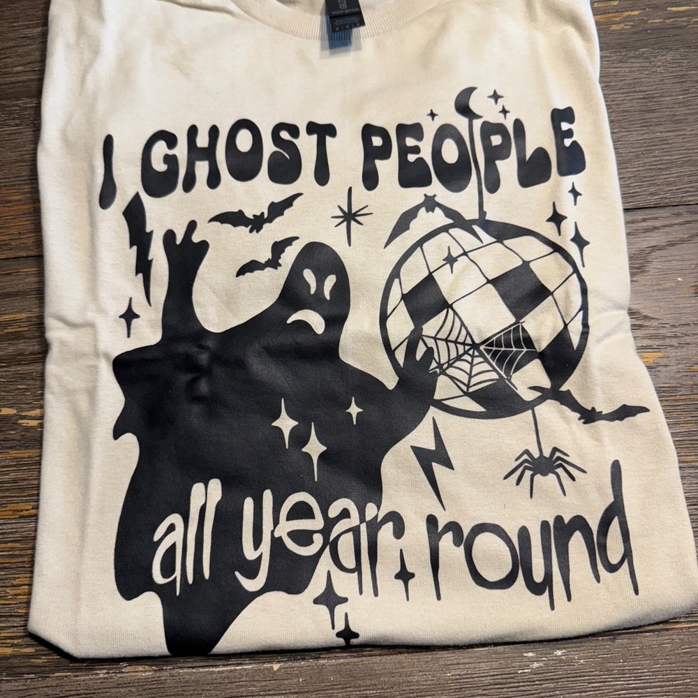 Ghost People Graphic Tee - Black & White